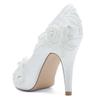 Women's Open-Toe Stiletto Sandal High Heels with Rhinestones and Satin view 2