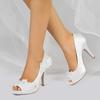 Women's Open-Toe Stiletto Sandal High Heels with Rhinestones and Satin view 3