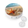 BVKWNTSA Portable Round Contact Lens Case with Starfish Design, Stylish and Compact view 1