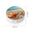 BVKWNTSA Portable Round Contact Lens Case with Starfish Design, Stylish and Compact view 2
