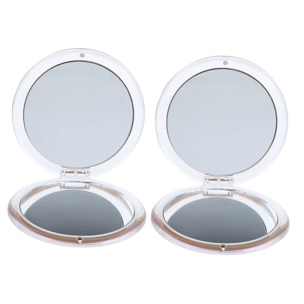 BESTYASH 2-Pack Folding Pocket Makeup Mirrors with Magnification