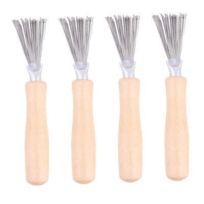 Comb Claw Cleaners, 4-Piece, Silver