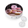 BVKWNTSA Portable Round Donut Cake Contact Lens Case view 1