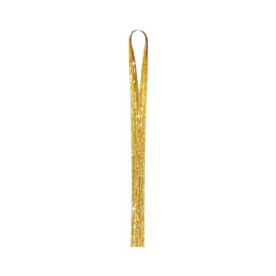Dyed Hair Glitter Extension Set, Fairy Hair Accessory for Women and Girls, Christmas Party Ponytail (Gold, One Size)