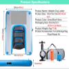 WAHHWF Inflatable Dog Swim Ladder and Pool Ramp, 60 x 40 in, with Step and Non-Slip EVA Foam, for Dogs up to 230 lb, Yellow view 2