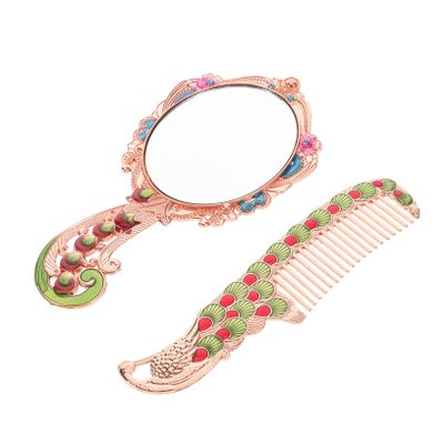 VALICLUD 2-Piece Retro Mirror and Comb Set