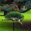 Outdoor Bird Feeder and Waterer with Food Tray, Flower-Shaped Garden Decor view 3