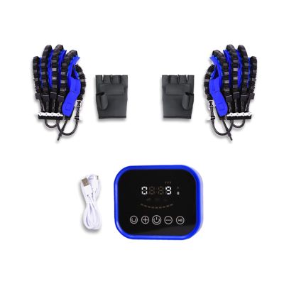 CXFSCD Self-Training Rehabilitation Robotic Glove, Size M, Blue, Left and Right Hands