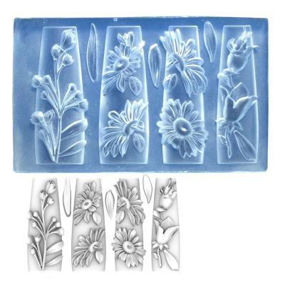 Uqezagpa 3D Flower Nail Carving Mold