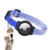 Airtag Cat Collar, Reflective Cat Collar with Apple Air Tag Holder, Lightweight Elastic Safety Cat Collar for Cats Kittens and Puppies (Navy Blue, XS(7"-9")) view 1