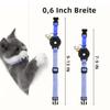 Airtag Cat Collar, Reflective Cat Collar with Apple Air Tag Holder, Lightweight Elastic Safety Cat Collar for Cats Kittens and Puppies (Navy Blue, XS(7"-9")) view 3
