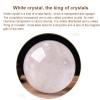 NHDVDVAV White Calcite Quartz Sphere with Wooden Base, 8 cm/3.14 in view 4