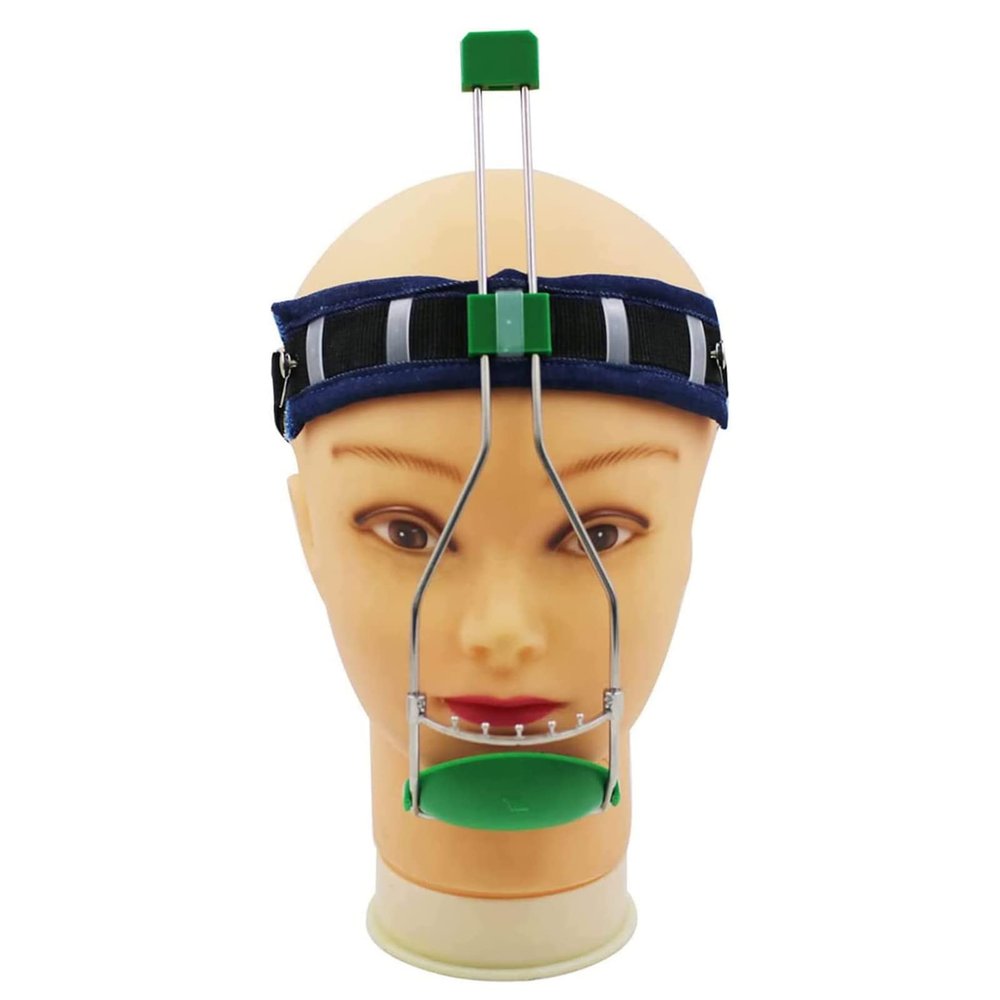 MObyat Orthodontic Headgear Cap for Face Bow, Fully Adjustable Double-Bar Traction Device