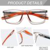 Sport Ultra-Light Photochromic Blue-Light-Blocking Progressive Reading Glasses, Orange, 2.5x view 3