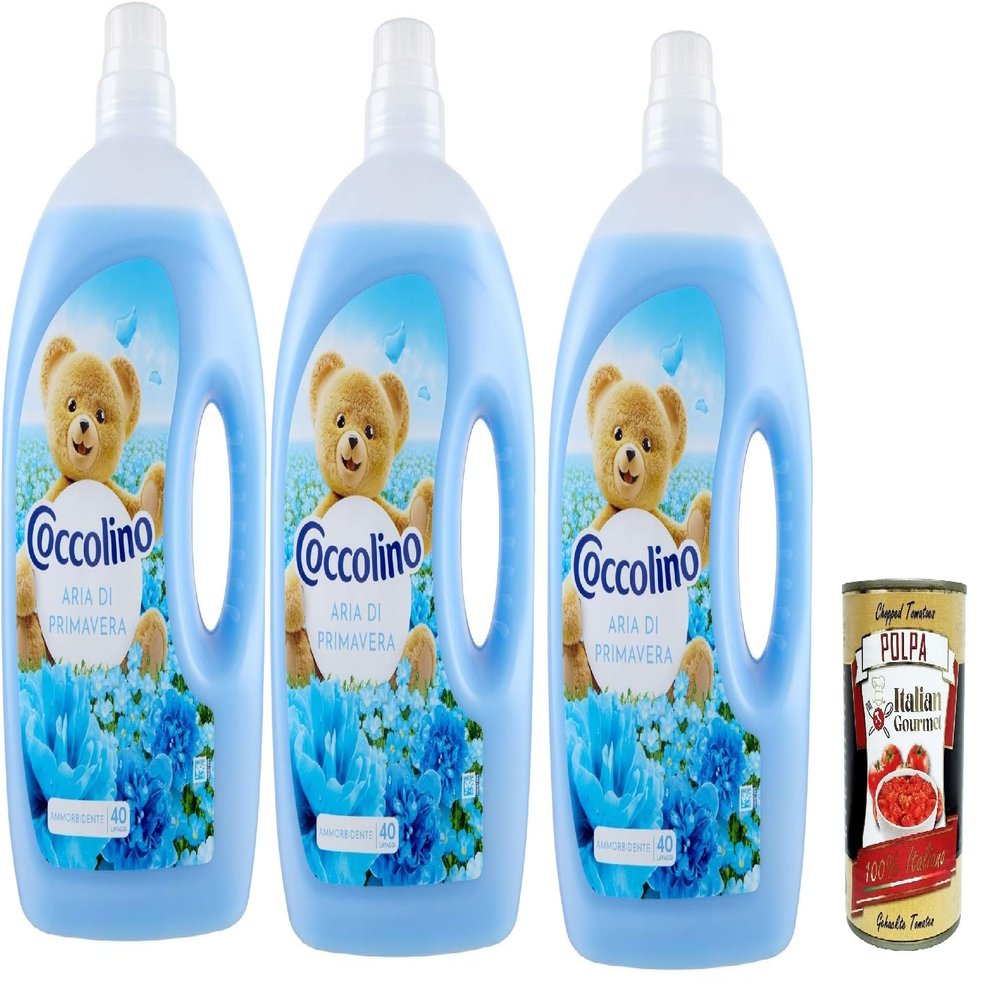 Italian Gourmet Diluted Fabric Softener, Spring Air, 3 x 3 L