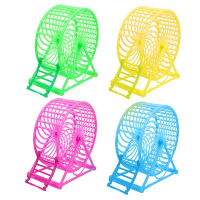 Toddmomy Hamster Exercise Wheel for Small Pets, Quiet Plastic Wheel with Stand