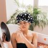 WRITWAA Women's Adjustable Shower Cap with Satin Lining for Long Hair view 3