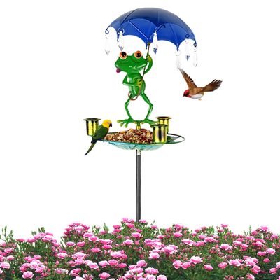 Outdoor Bird Feeder, Metal Bird Bath