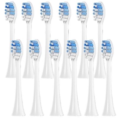 Replacement Brush Heads for Electric Toothbrushes, Compatible with Philips HX6932, HX6933, HX6942, HX6950, HX6952, HX6982 (12 pcs)