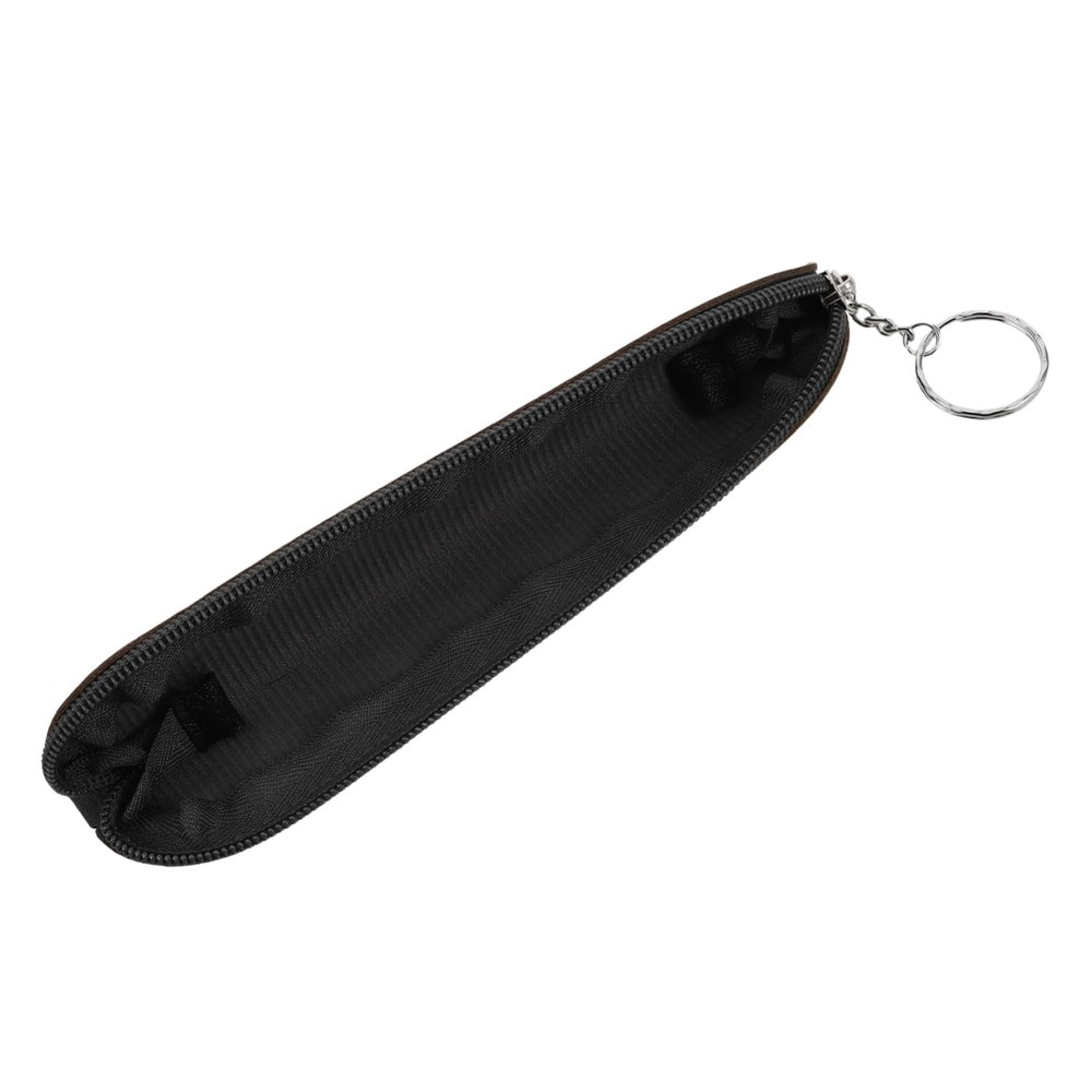 HEATSHAKING Small PU Leather Pencil Case with Zipper, Compact Travel Pouch for Pens and Stationery