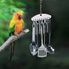 Bird Chew Toy, Parrot Spoon Ring Toy, Stainless Steel Hanging Gnawing Scoop view 3