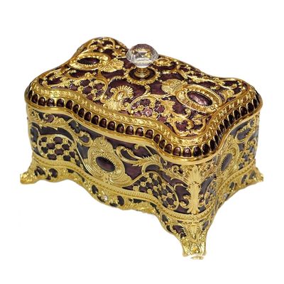 QTYQWC Enamel Glaze Jewelry Box, Decorative Keepsake Gift Box