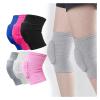 AHIOJEGX Knee Braces, 2 Pairs, Sports Compression Knee Pads, Elastic Knee Protectors, Thickened Sponge Knee Support for Dancing, Workout, and Training (Pink, L) view 2