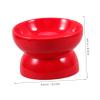 Elevated Angled Ceramic Pet Bowl with Red Opening view 2