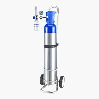 Adjustable Oxygen Cylinder Cart with Wheels, 5 3/4-Inch Diameter
