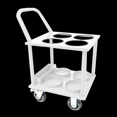 Oxygen Cylinder Cart for 4 Tanks, White