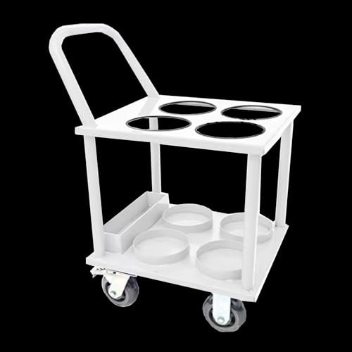 Oxygen Cylinder Cart for 4 Tanks, White