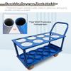 Oxygen Cylinder Cart for 4 Tanks, White view 3