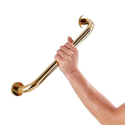 Shower Grab Bars, 30/40/50 cm, Gold-Colored Brass Finish, 50 cm