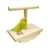 Bird Perch Swing, Natural Wood Interactive Toy view 1