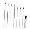 8-Piece Stainless Steel Ear Pick Set with Spiral and Non-Slip Design view 1