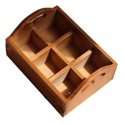 IWENZHKPA Wooden Makeup and Cosmetic Storage Organizer with Handle