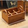 IWENZHKPA Wooden Makeup and Cosmetic Storage Organizer with Handle view 2