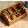 IWENZHKPA Wooden Makeup and Cosmetic Storage Organizer with Handle view 3