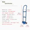 Cylinder Tank Holder, Steel Gas Cylinder Welding Cart, Lightweight Oxygen Tank Cart, Blue, 95 cm view 2