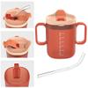 Spill-Proof Cup for Seniors with Lid, Straw and 2 Handles view 4