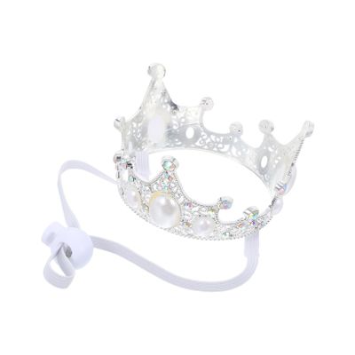 Mikikit Silver Crown Headband for Pets
