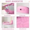 UBRAVOO Baby Bath Seat for Babies 6–24 Months, Upright Non-Slip Bathtub Seat with 4 Suction Cups, Pink view 4