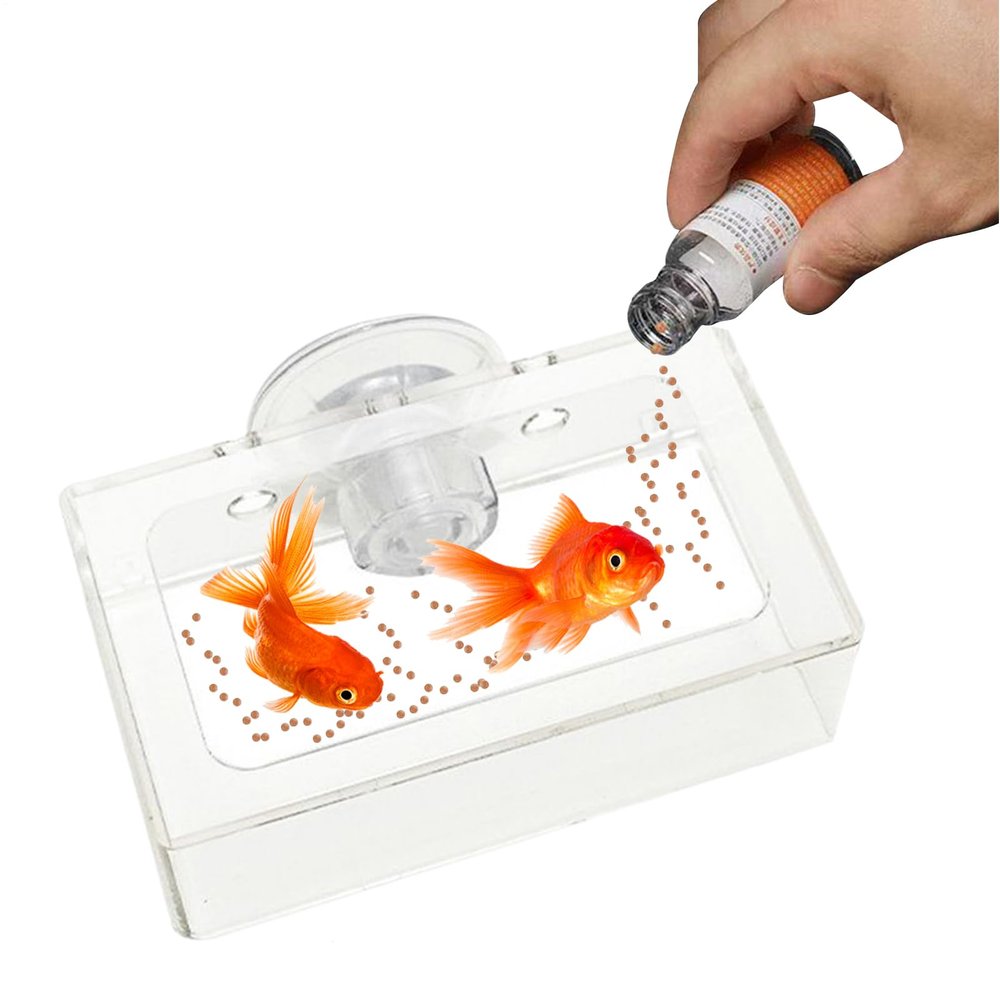 Acrylic Rotating Aquarium Fish Food Dispenser