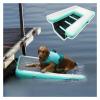 Inflatable Dog Water Ramp and Boat Ladder with Non-Slip EVA Platform, Green view 1