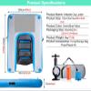 Inflatable Dog Water Ramp and Boat Ladder with Non-Slip EVA Platform, Green view 2