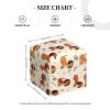 Square PVC Leather Tissue Box Cover with Cute Dachshund Print view 2