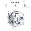 Square Leather Tissue Box Cover, Modern Hockey Sports Print view 2