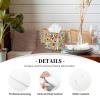 Square Leather Tissue Box Cover with Colorful Floral Pattern view 3