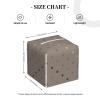 Square Faux Leather Tissue Box Cover, Taupe with Polka-Dot Pattern view 2