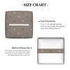 Square Faux Leather Tissue Box Cover, Taupe with Polka-Dot Pattern view 4